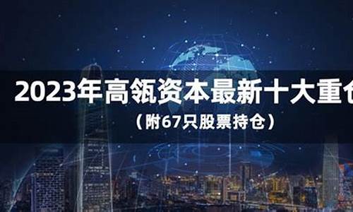 高瓴资本2023最新十大重仓股(高瓴资本2023最新十大重仓股票)_https://www.heiljjianzu.com_深交所_第1张