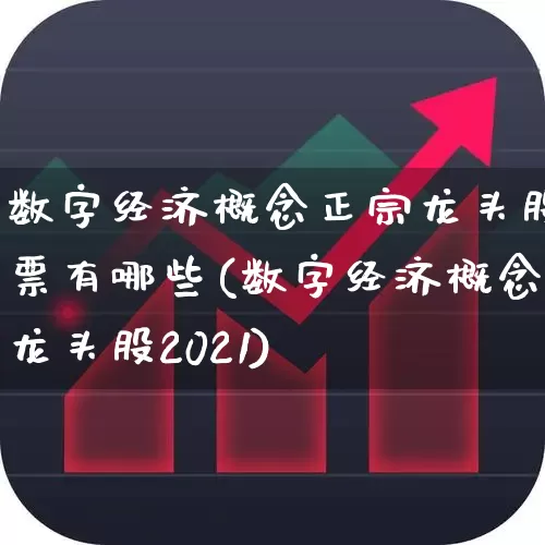 数字经济概念正宗龙头股票有哪些(数字经济概念龙头股2021)_https://www.heiljjianzu.com_科创板_第1张