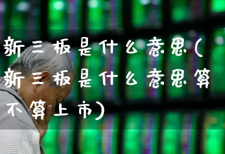 新三板是什么意思(新三板是什么意思算不算上市)_https://www.heiljjianzu.com_深交所_第1张