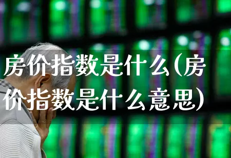 房价指数是什么(房价指数是什么意思)_https://www.heiljjianzu.com_北交所_第1张