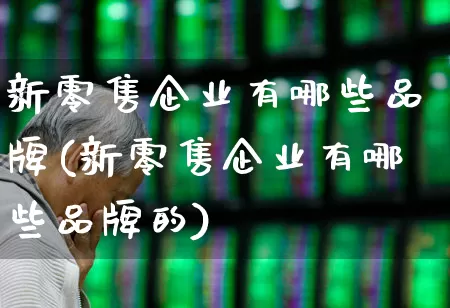 新零售企业有哪些品牌(新零售企业有哪些品牌的)_https://www.heiljjianzu.com_上交所_第1张