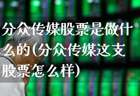 分众传媒股票是做什么的(分众传媒这支股票怎么样)_https://www.heiljjianzu.com_上交所_第1张