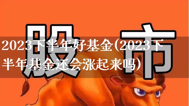 2023下半年好基金(2023下半年基金还会涨起来吗)_https://www.heiljjianzu.com_创业板_第1张