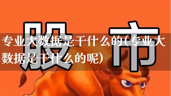 专业大数据是干什么的(专业大数据是干什么的呢)_https://www.heiljjianzu.com_深交所_第1张