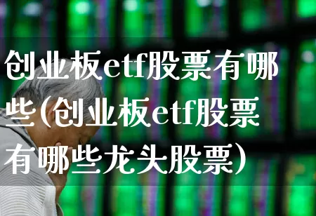 创业板etf股票有哪些(创业板etf股票有哪些龙头股票)_https://www.heiljjianzu.com_北交所_第1张