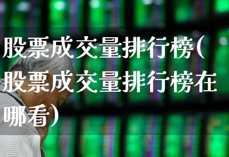 股票成交量排行榜(股票成交量排行榜在哪看)_https://www.heiljjianzu.com_创业板_第1张