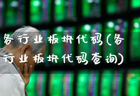 各行业板块代码(各行业板块代码查询)_https://www.heiljjianzu.com_上交所_第1张