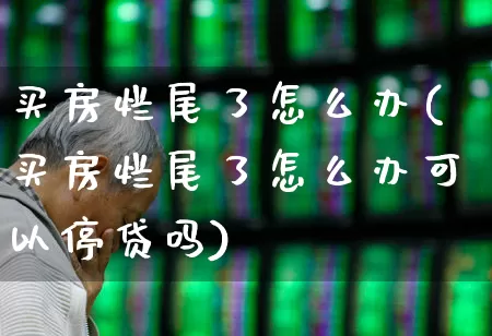 买房烂尾了怎么办(买房烂尾了怎么办可以停贷吗)_https://www.heiljjianzu.com_科创板_第1张